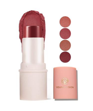 YOUNG VISION Blush Stick PuttyCream Makeup Blush Multi-Use Lip And Cheek Tint Lightweight Matte Finish Easy to Blend 8054-02 1PCS-2ROSE - Buy Online on GoSupps.com