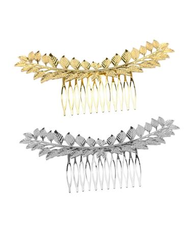FRCOLOR Tiara Accessories foliage shaped hair comb retro hair comb alloy hair comb women hair comb vintage hair comb hair accessories Comb Hair Toppers