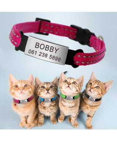 Didog Reflective Cat Collar with Engraved Stainless Steel ID Tag - No Noise Adjustable for Kittens & Small Dogs - Green XS (19-30cm) - Buy Online on GoSupps.com
