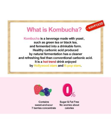 NEWTOKI Sevenberry Tea Garden Daily Kombucha Powder Tea Sugar Free / 5g x 20 sticks (Free Gifft - Bottle) with Oil Blotting Papers - Buy Online on GoSupps.com