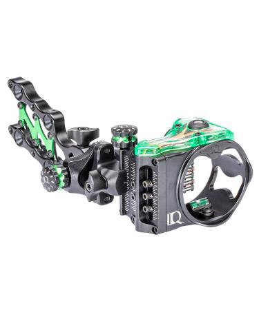 IQ Micro 5-pin Bowsight -New for 2021- All-aluminum, Patented Retina Lock Alignment Technology, Enhanced Fiber Optic Containment, Tool-free Adjustment, Available in Right & Left Hand Right Hand