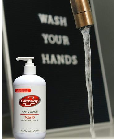 Lifebuoy Total 10 Hand Wash 16.9 FL OZ - Pack of 3 | Antibacterial Formula - Buy Online on GoSupps.com