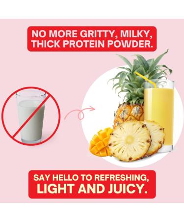 Peach Perfect Protein Juice | Women's Muscle Builder & Weight Management Shake | Pineapple Mango Meal Replacement | Clear Whey Booty Building Powder - 15 Servings - Buy Online on GoSupps.com