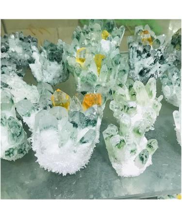 Natural Green Ghost Phantom Quartz Crystal Cluster Rock Stones and Crystals Specimen Home Deco Beautiful ZJGIDTEM - Buy Online on GoSupps.com