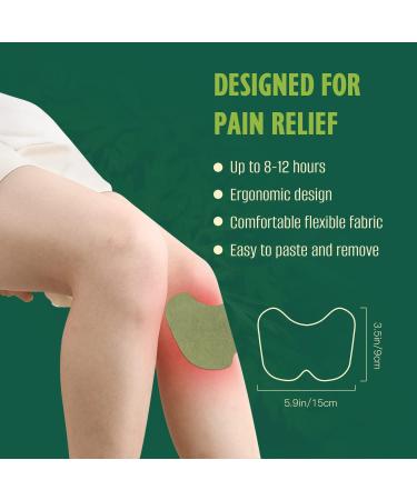 Pain Relief Patches - 24 Pcs Natural Herbal Heat Patches for Knee, Shoulder, Neck - Hot Moxibustion Wormwood Sticker for Arthritis, Muscle Soreness - Buy Online on GoSupps.com