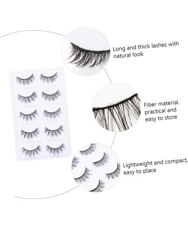 FRCOLOR 5 Pairs False Eyelashes Eyelash Handmade Eyelashes makeup eyelashes Faux Dramatic Eyelashes elf eyelashes False Eye Lashes artificial eyelashes artificial fiber slim 3d tool - Buy Online on GoSupps.com