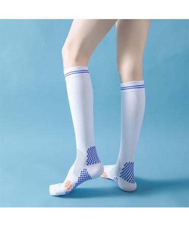 Luofang Compression Socks for Men & Women - 23-32 mmHg Knee-High Breathable Padded for Enhanced Blood Circulation - Ideal Running Socks in Black - Buy Online on GoSupps.com