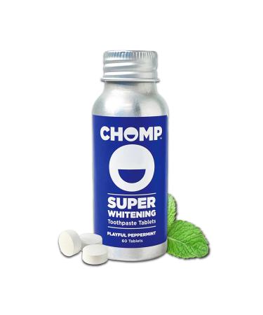 Chomp Toothpaste Tablets Peppermint Whitening 60 Count