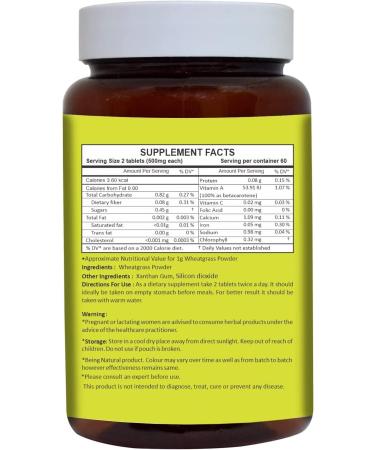 HERBAL HILLS Haritaki Fruit Powder and Wheat Grass Tablets Pack 2 Combo - Buy Online on GoSupps.com