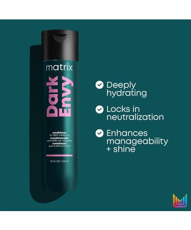 Matrix Dark Envy Hydrating Conditioner for Dark Hair | Nourishing Formula | Enhances Manageability & Adds Shine | Dark Brown/Black Hair | 10.1 Fl Oz - Buy Online on GoSupps.com