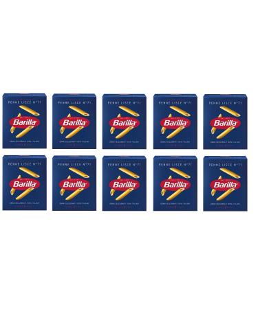 Pack of 10 Barilla Penne Lisce Italian pasta no. 71 500g