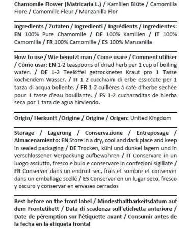 Health Embassy Chamomile Flower Tea | Matricaria L | Camomille Fleur Tisane 50g - Buy Online on GoSupps.com
