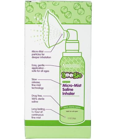 Boogie Micro-Mist Inhaler Saline Spray 1.7oz Unscented - 1 Pack - Buy Online on GoSupps.com