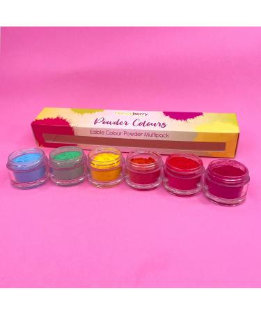 Edible Powder Colours Multipack (6 x 3.5g Jar) - Natural Food Grade Colouring Powders for Cooking Baking Icing and Cake Decorating - High Strength Food Colouring Dust for Vibrant Results (Rainbow) - Buy Online on GoSupps.com