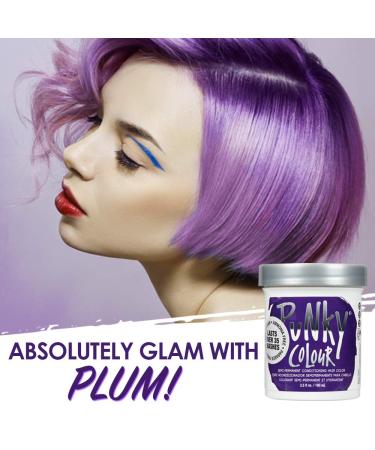 Punky Plum Semi Permanent Hair Color - Vegan & Paraben Free - 3.5oz (Pack of 1) - Lasts up to 25 Washes - Buy Online on GoSupps.com