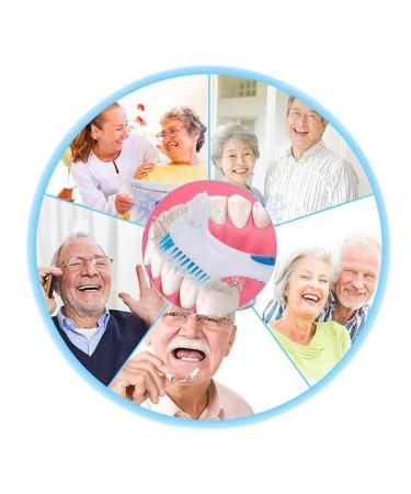 LyqniHob 2-Piece Prosthetic Toothbrush Set - Double Bristle Head for Dentures & Teeth Care | Ergonomic Design & Multi-Layer Bristles - Buy Online on GoSupps.com