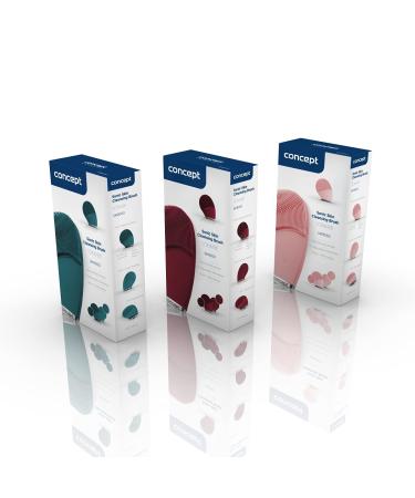 Concept SK9002 Silicone Facial Cleaning Brush | USB Rechargeable Sonic Skin Care Device for All Skin Types | Pink Hygienic Face Massager - Buy Online on GoSupps.com