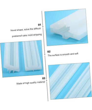 Ciieeo 1pc Sandwich Tube Mold Candle Tube Tuile Molds Silicone Mousse Cake para Snowflake Cake Mold Silicone Maple DIY Baking Mold Candle Making Soap White Chocolate Silica Gel 32X5.5CM - Buy Online on GoSupps.com