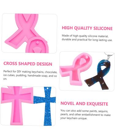LALAFINA 4pcs Ribbon Silicone Mold Chocolate Silicone Molds Fondant Molds Ribbon Cross Mold Keychain Silicone Mold Orange Tassel for Jewelry Epoxy Silica Gel Puzzle Key Chain Pink - Buy Online on GoSupps.com