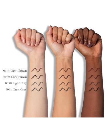 Buy Liquid Eyebrow Pen | Waterproof Microblading Pencil | Long-Lasting 4 Point Eyebrow Gel #002 Dark Brown - Perfect for Natural Brows - Buy Online on GoSupps.com