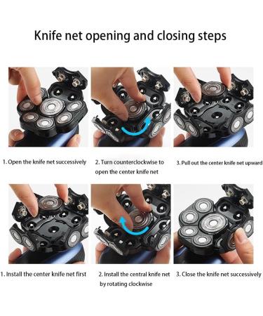 Buy 6 in 1 Electric Shaver for Bald Men - Upgraded 9D Floating Cutter Wet & Dry Cordless Razor - Buy Online on GoSupps.com