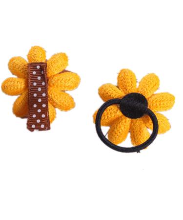 ADIASEN Sunflower Design Elastic Hair Ties - 4 Pack | Durable & Stylish Hair Accessories for All Hair Types - International Shipping Available - Buy Online on GoSupps.com