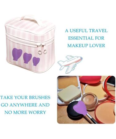 ZJchao Silicone Makeup Brush Holder Set - 3Pcs Reusable Travel Covers for Vanity Protection - Food Grade Silicone (Purple - Buy Online on GoSupps.com