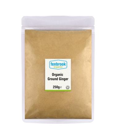 Organic Ground Ginger 250g by Fenbrook Organic | Root Powder Non-irradiated Zingiber officinale Roscoe Imported from Sri Lanka
