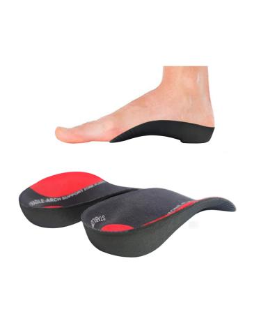 Orthotic Insoles 3/4 Length  High Arch Supports Shoe Insoles for Orthotic Flat Feet Heel  Pain Relief Over-Pronation and Running Sports Men and Women (M Men:6.5-8.5 Women:7.5-9.5)