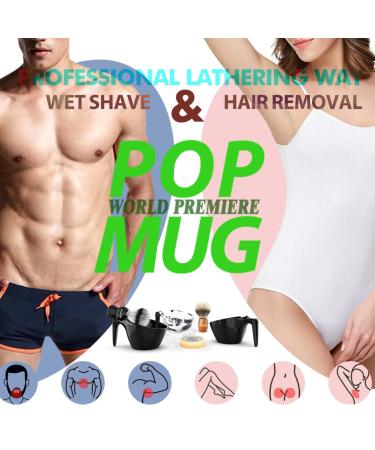 Anbbas Badger Hair Shaving Brush with Shaving Soap Bar and Lathering Mug Set - Dark Green - Buy Online on GoSupps.com