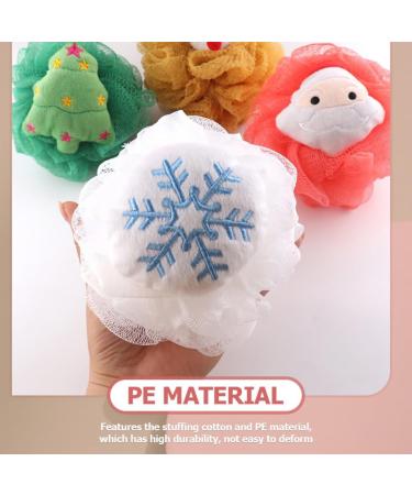 FRCOLOR 4Pcs Christmas Bath Sponges - Exfoliating Loofahs & Shower Balls for Men & Women - Buy Online on GoSupps.com