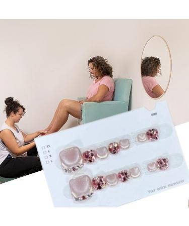 Moonyan Glitter Press On Toenails - Glitter Toenails | Sparkling Cat's EyeToenail Glossy Fake Toe Nails Manicure Art Easy to Apply for Women Girls for Summer - Buy Online on GoSupps.com