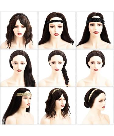 Yamel Braid Headband Adjustable Braided Hairband Mix Blonde Headbands for Women Synthetic Hair Plait Hairband Braided Headband Elastic - Buy Online on GoSupps.com