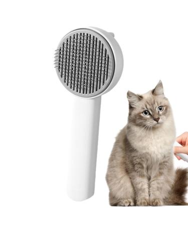 Decorhome cat care brush |Portable depilatory device removes nodes and matted hair depilatory tools groin care and brushes for long -haired pets white