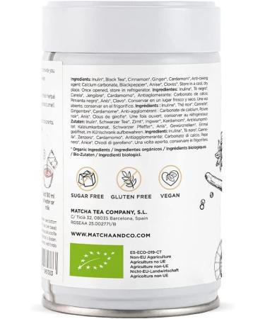 Spiced Chai Tea Powder 100% Organic 100g. Organic Chai Tea. Spiced Chai Tea with Natural Spices - Buy Online on GoSupps.com