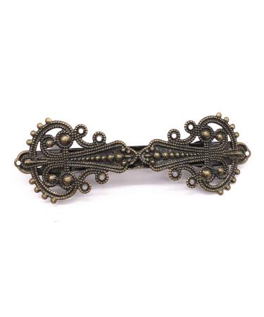 Retro Hair Barrettes - 4PCS Vintage Metal Bronze Hair Pins and Clips for Women and Girls - Buy Online on GoSupps.com