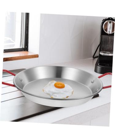 Garneck Roaster Pan with Lid Outdoor Paella Maker Culinary Tools Granite Frying Pan Baking Dish with Lid Roasting Pans Chicken Fried Stainless Steel Saucepan Enamel China Korean 20*16CM Silver - Buy Online on GoSupps.com
