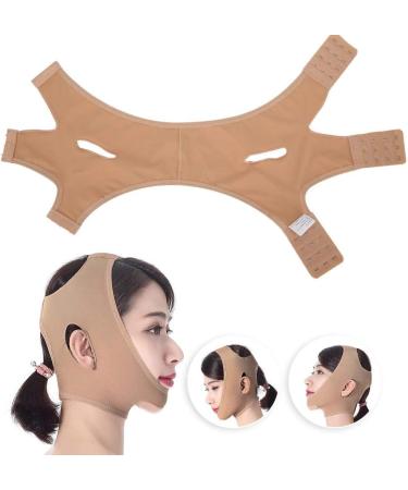 Anti Wrinkle Face Slimming Belt Skin Color V Shape Face Tighten Lifting Belt V Face Line Breathable Compression Reduce Double Chin Bandage(XS-M) - Buy Online on GoSupps.com