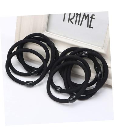 Beaupretty Rubber no metal ponytail holders stretch rubber bands for hair black elastic hair ties hair ties for curly hair metal hair band hair bungee black rubber bands bead no - Buy Online on GoSupps.com