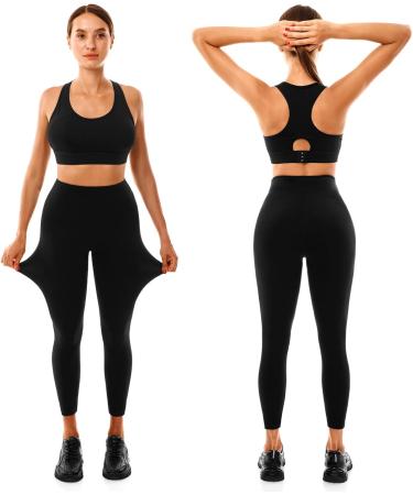 Walifrey Pack of 3 High Waist Opaque Sports Leggings for Women - Black Gym Leggings Size SM - Buy Online on GoSupps.com