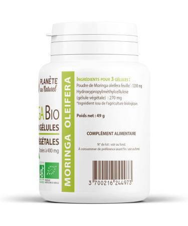 Moringa Oleifera Bio - 400mg - 100 g lules v g tales 100 count (Pack of 1) - Buy Online on GoSupps.com