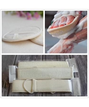 Buy Natural Luffa Back Scrubber Sponge - 2-Pack Bathing Strap & Massage Belt for Men & Women - Spa Body Care - Buy Online on GoSupps.com