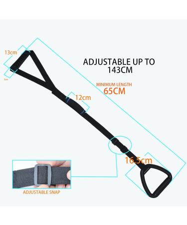 KkaFFe Multi Loop Leg Lift Strap Rigid Ring for Leg Hip and Knee Surgery Recovery kit with Adjustable Handle Active Leg Lift for Practicing Walking Rehabilitation aids(Black-2Pack) - Buy Online on GoSupps.com