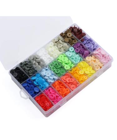 408 Sets Plastic Snap Buttons, No-Sew T5 Snaps with Organizer Storage Case for Bibs Diapers Crafts by ilauke