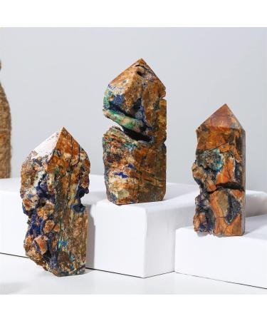 Natural Crystal Rough 1pc Natural Azurite Geode Tower SpecimenQuartz Collectible Home Decor Can be Used for (Size : 7-8cm) (Size : 8-9cm) - Buy Online on GoSupps.com