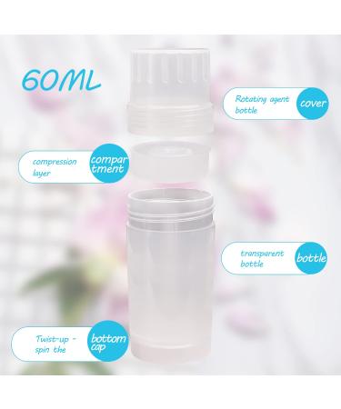 6 Pcs 2 Oz Empty Deodorant Containers - Refillable Twist-up Tubes for DIY Deodorant and Lip Balm - Buy Online on GoSupps.com