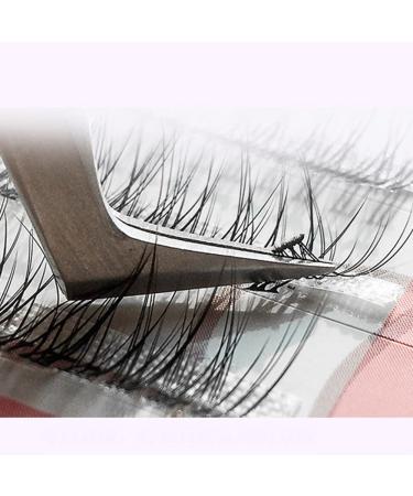 Fishtail Design Individual False Eyelashes - Long Soft Black 0.07 C Curl 8mm Premade Spikes for Elegant Beauty | International Shipping - Buy Online on GoSupps.com