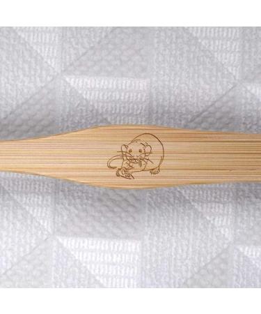 Eco-Friendly Azeeda 'Rat Eating Cheese' Bamboo Toothbrush - Sustainable Dental Care for Global Shipping - Buy Online on GoSupps.com