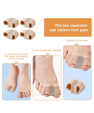 Beavorty 4Pcs Toe Separator for Overlapping Toes - Nylon Toe Spacers for Toe Valgus Correction - Men and Women Orthotics Tool - 6X3.2CM - Buy Online on GoSupps.com