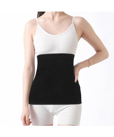 Unisex Warm Soft Plush Waist Warmer | Stretchy Thermal Kidney Support Wrap - XXL Black - Buy Online on GoSupps.com